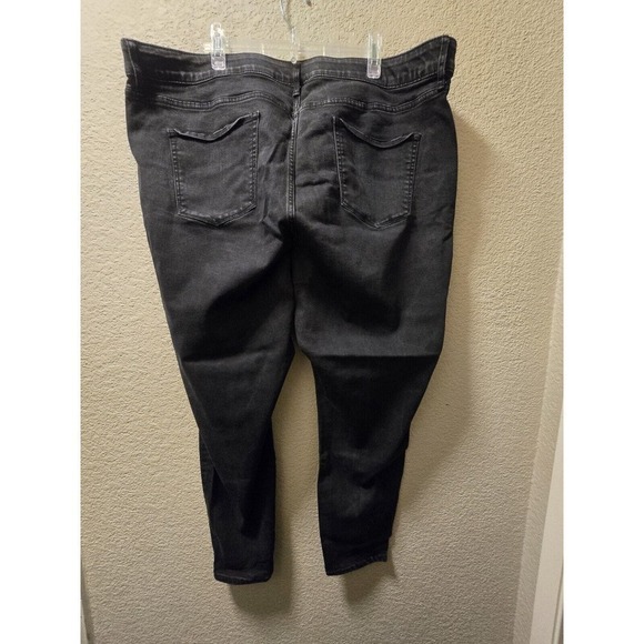 Ava & viv jeans size 24w plus women skinny black dark wash high rise denim - Picture 5 of 5
